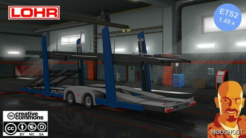 ETS2 Mod: Lohr Car Transport Trailer 1.49 (Featured)