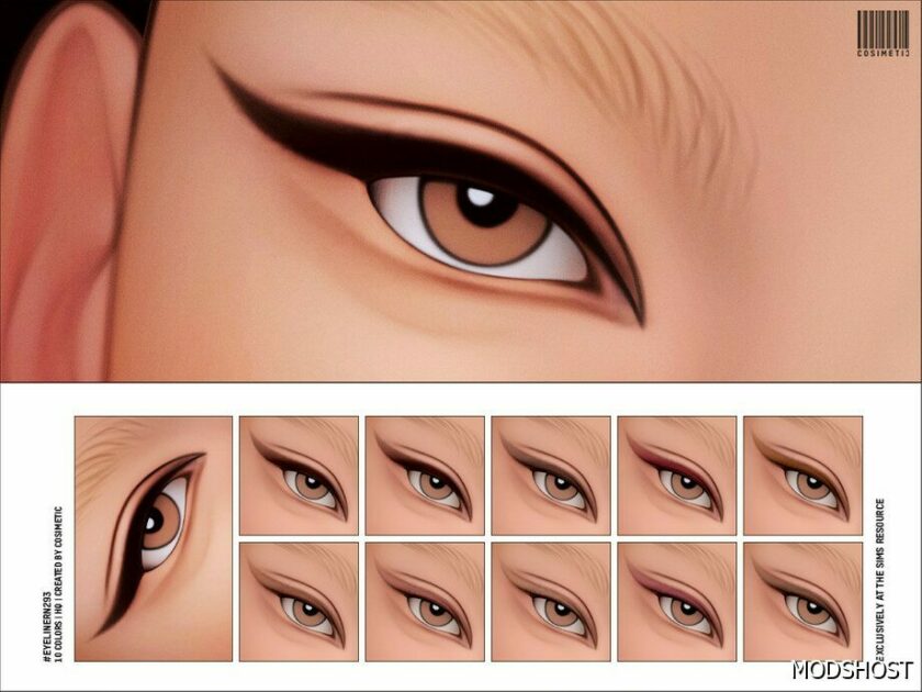 Sims 4 Eyeliner Makeup Mod: Minimalist Eyeliner N293 (Featured)