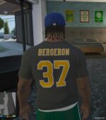 GTA 5 Player Mod: Four Boston Sports Teams T-Shirts + Patriots HAT for Franklin (Image #5)