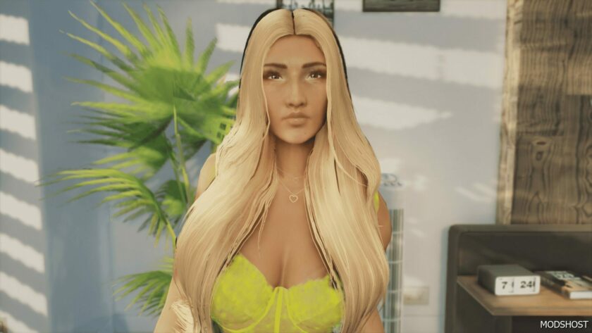 GTA 5 Player Mod: Long Layered Hair for MP Female (Featured)