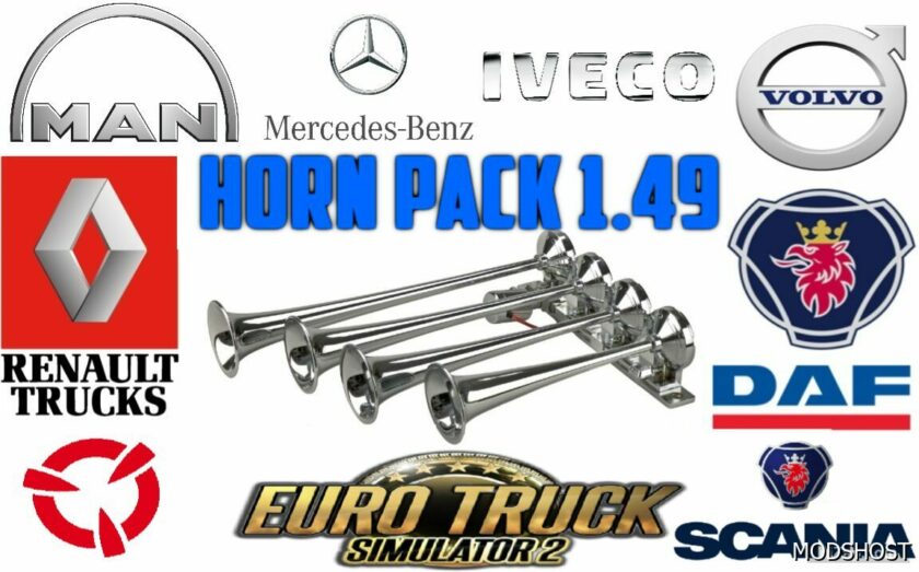 ETS2 Sound Mod: Horn Pack 1.49 (Featured)