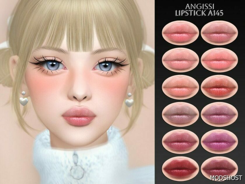 Sims 4 Lipstick Makeup Mod: A145 (Featured)