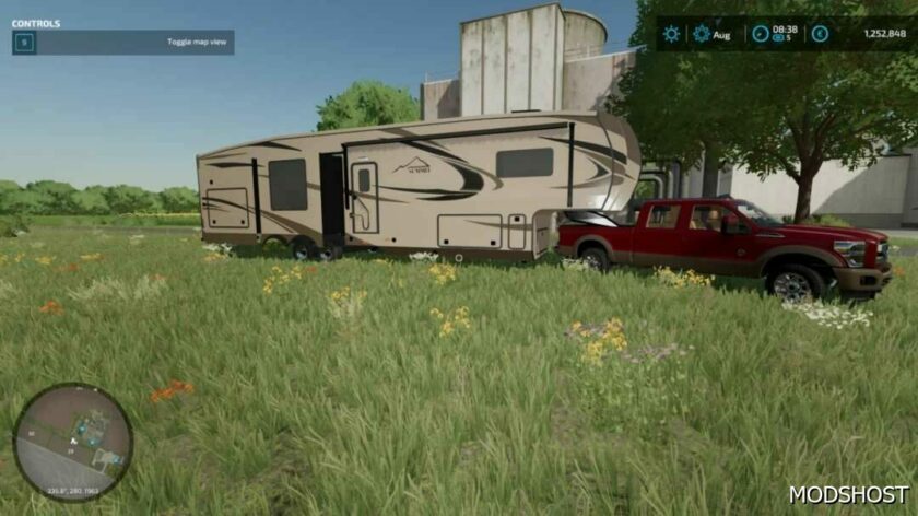 FS22 Trailer Mod: Summit 43FT Fifthwheel Camper (Featured)