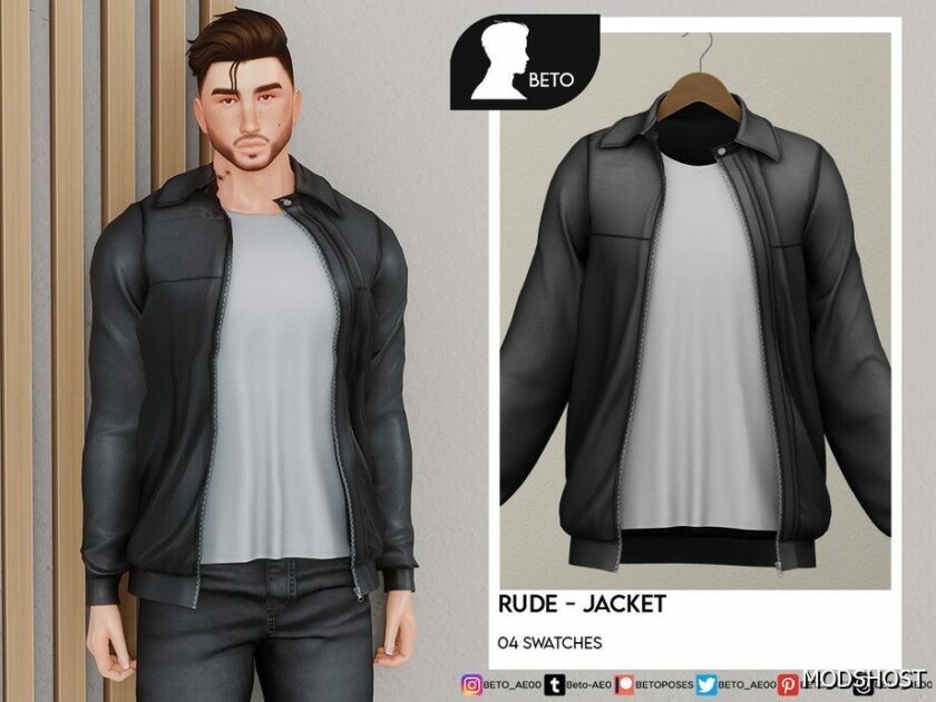 Sims 4 Elder Clothes Mod: Rude Jacket (Featured)