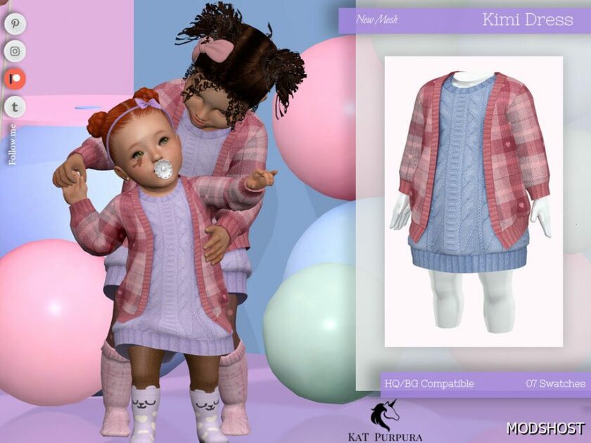 Sims 4 Female Clothes Mod: Kimi Dress (Featured)