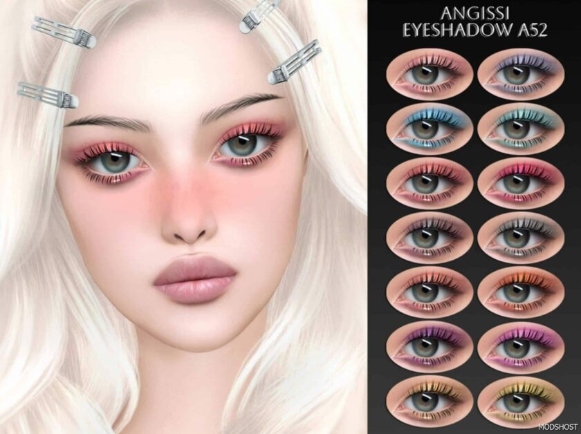 Sims 4 Female Makeup Mod: Eyeshadow A52 (Featured)