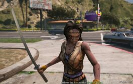 GTA 5 Player Mod: Michonne (TWD: A Telltale Miniseries) Add-On PED (Image #2)