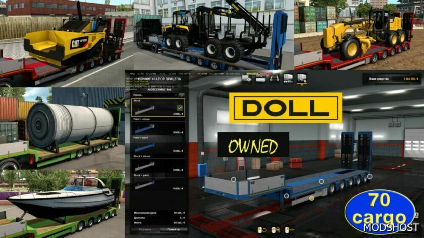 ETS2 Overweight Mod: Ownable Doll Panther Overweight Trailer V1.4.17 (Featured)