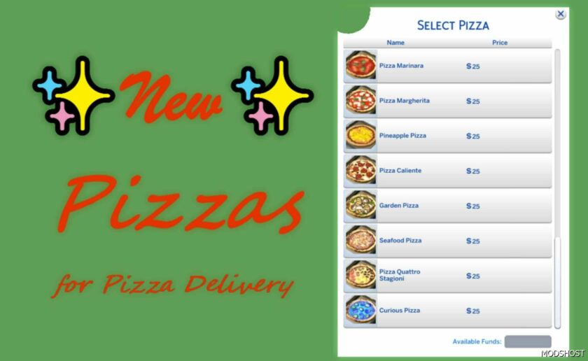 Sims 4 Mod: The NEW Pizzas but Added to Pizza Delivery (Featured)