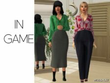 Sims 4 Teen Clothes Mod: Emma – Cardigan (Image #2)