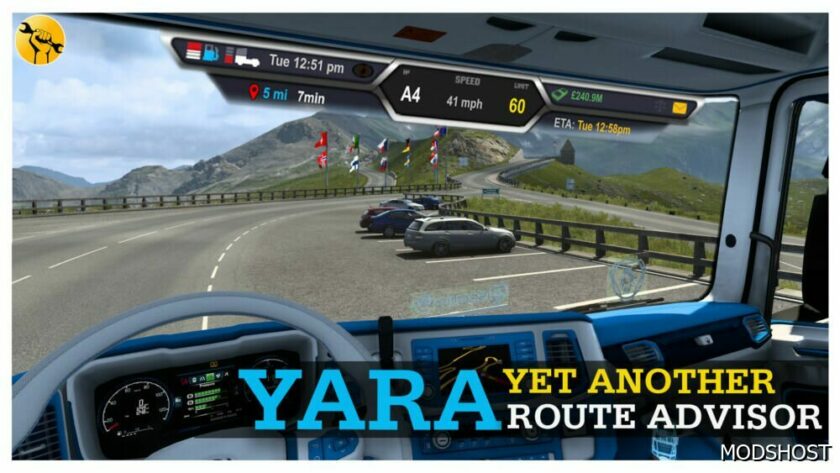 ETS2 Mod: Yara – YET Another Route Advisor 1.49 Update (Featured)