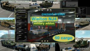 ETS2 Military Mod: Addon for Ownable Trailer Wielton NJ4 V1.5.15 (Featured)