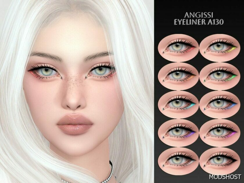 Sims 4 Eyeliner Makeup Mod: A130 (Featured)