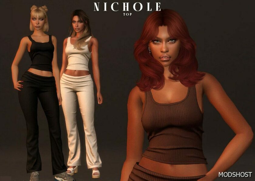 Sims 4 Female Clothes Mod: Nichole SET (Featured)