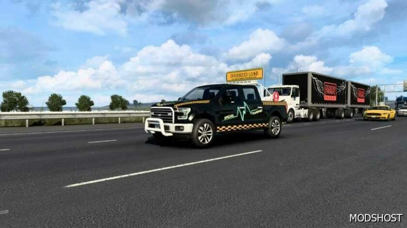 ATS Car Mod: GMC Logistics – Special Pick-Up Escort Truck V2.0 (Featured)