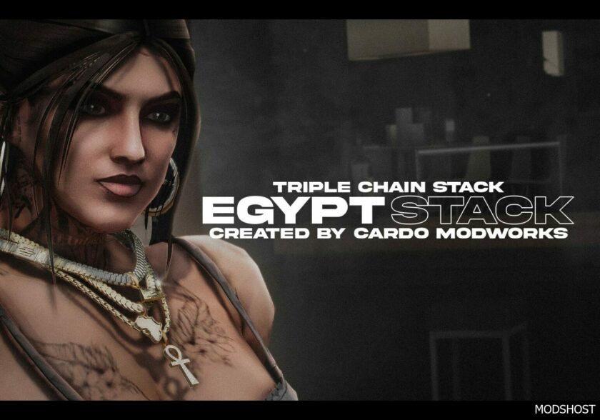 GTA 5 Player Mod: Egypt Stacked Chains for MP Female (Featured)