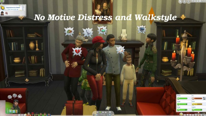 Sims 4 Mod: NO Motive Distress and Walkstyles (Featured)