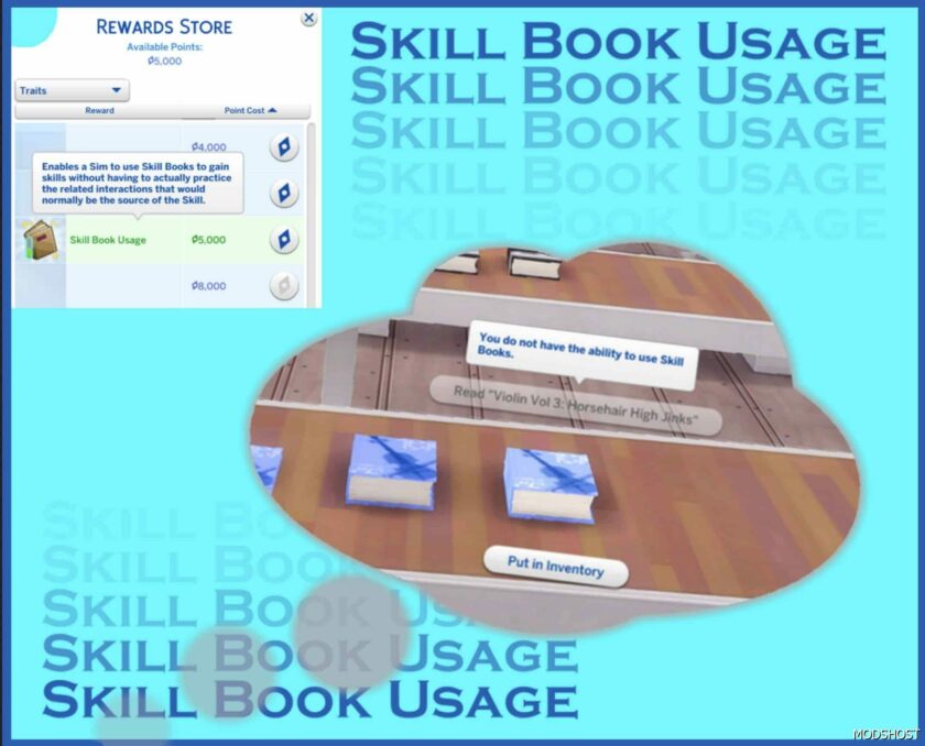 Sims 4 Mod: Skill Book Usage (Featured)