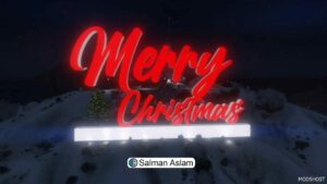 GTA 5 Map Mod: Christmas Sign to Replace Vinewood Add-On SP / Fivem (Image #2)