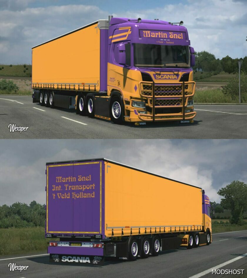 ETS2 Scania Mod: R & S Martin Snel Skin Pack by Wexsper (Featured)