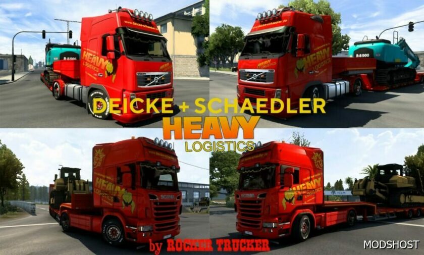 ETS2 Mod: Deicke + Schaedler (Heavy Logistics) Skin Pack (Featured)