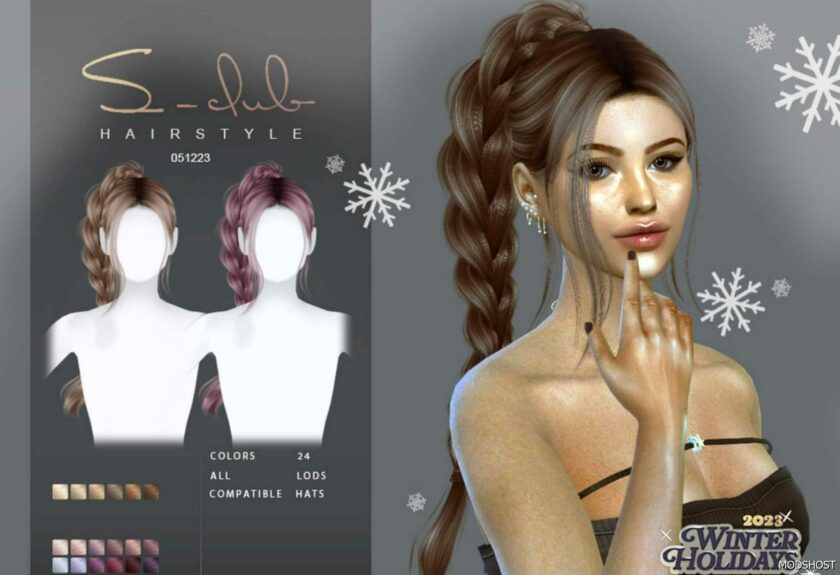 Sims 4 Female Mod: Braid Hairstyle (Featured)