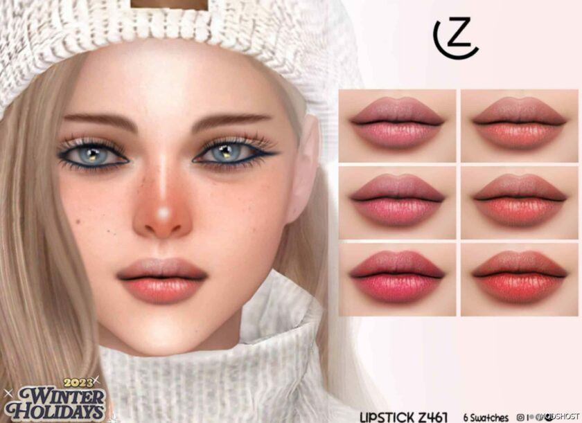 Sims 4 Female Makeup Mod: Zenx Lipstick Z461 (Featured)