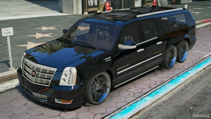 GTA 5 Vehicle Mod: Cadillac Escalade ESV 6×6 (Featured)