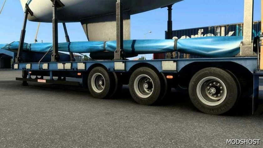 ETS2 Mod: Abasstreppas Lowbed Trailer Wheel for JOB Market Trailer (Featured)