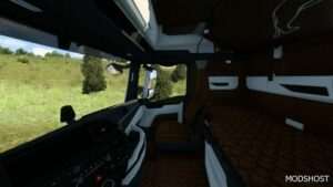 ETS2 MAN Interior Mod: 2020 Brown Diamond Pattern (Featured)