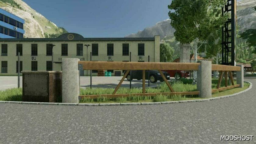 FS22 Placeable Mod: Concrete Pillar with Timber Poles (Featured)