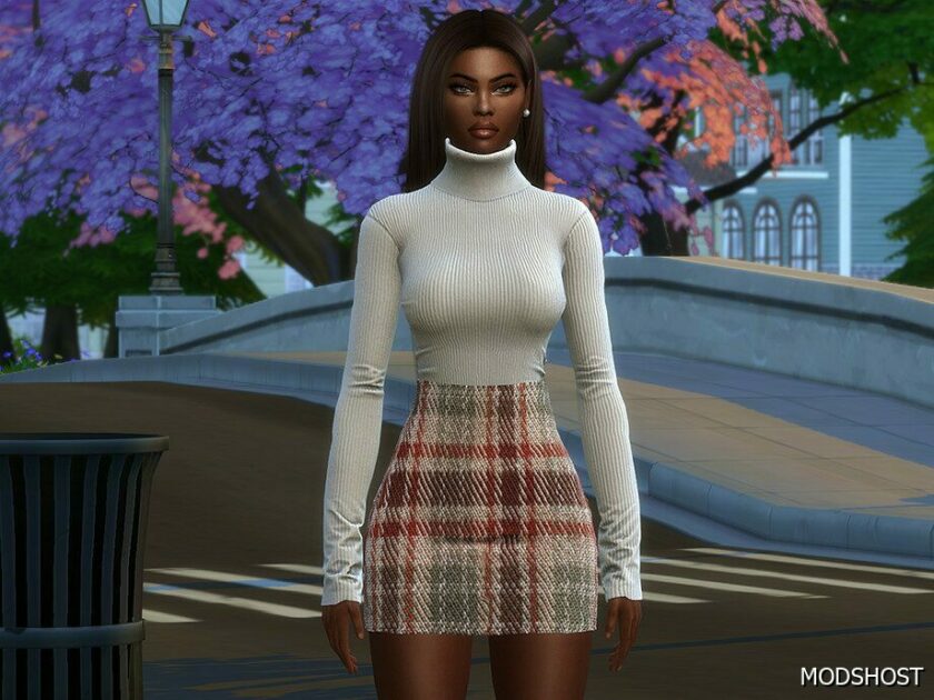 Sims 4 Bottoms Clothes Mod: Gissella Sweater & Skirt SET (Featured)