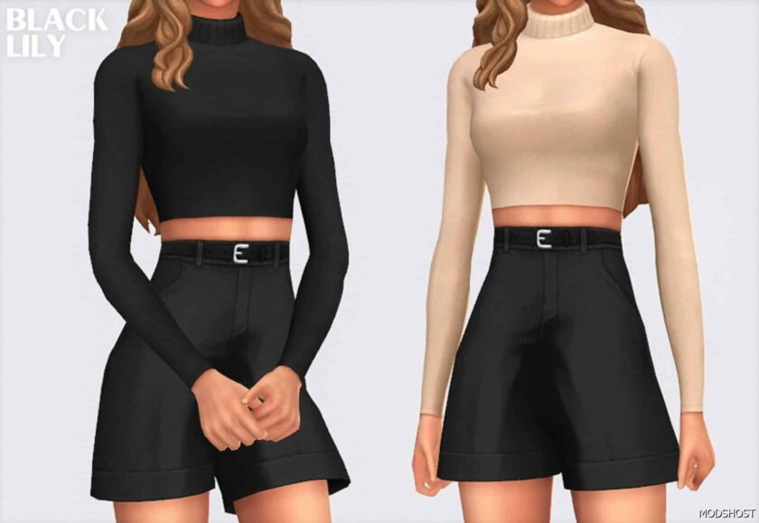 Sims 4 Female Clothes Mod: Aubrey Outfit (Featured)