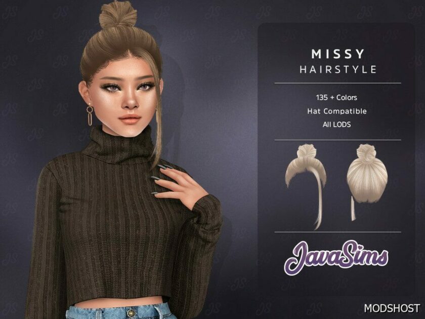 Sims 4 Female Mod: Missy Hairstyle (Featured)