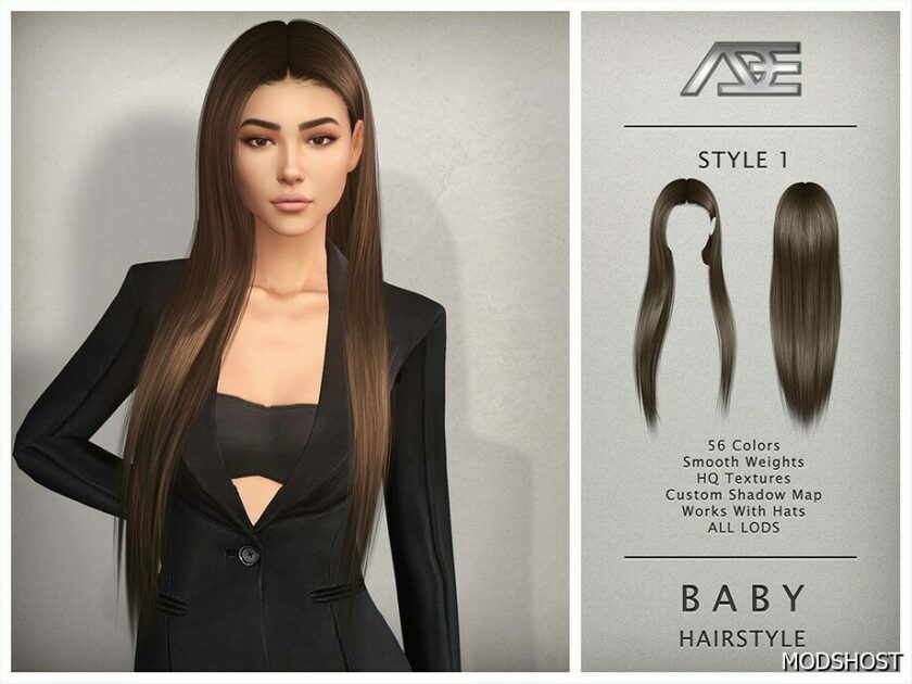 Sims 4 Female Mod: Baby Hairstyle No.1 (Featured)