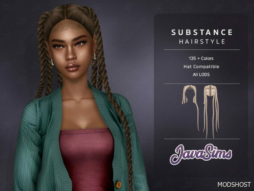 Sims 4 Female Mod: Substance Hairstyle (Featured)