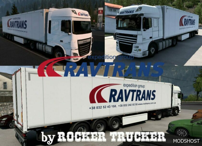 ETS2 DAF Mod: Ravtrans Skin Pack (Featured)