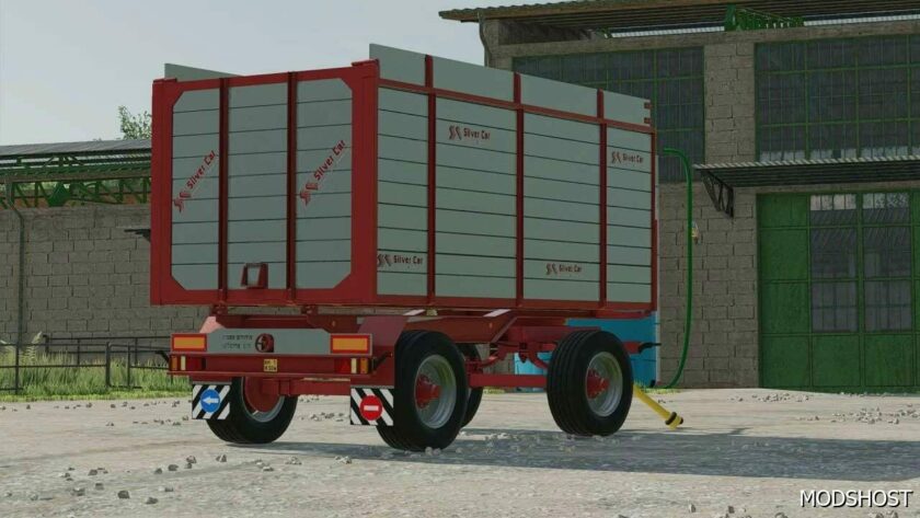 FS22 Mod: Silver Car 2 Axles Trailer (Featured)