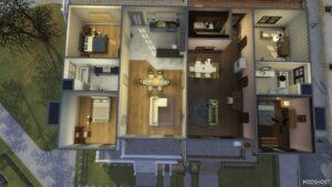 Sims 4 House Mod: Converted Brownstone Apartments NO CC (Updated for Rent 2023) (Image #4)