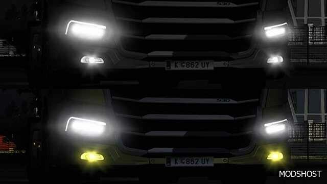 ETS2 DAF Part Mod: 2021 Front Bumper FOG Lights 1.49 (Featured)