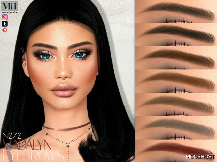 Sims 4 Eyebrows Hair Mod: Madalyn Eyebrows N272 (Featured)