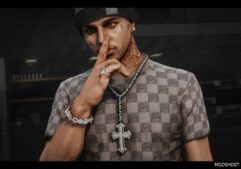 GTA 5 Player Mod: Rosary Necklace for MP Male (Image #2)