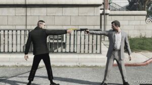 GTA 5 Player Mod: Mafia Style Tattoos, Hair and Black Suit for Trevor (Image #2)