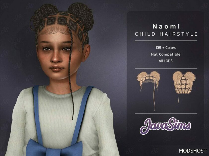 Sims 4 Female Mod: Naomi Hairstyle (Featured)