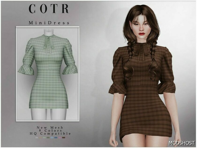 Sims 4 Female Clothes Mod: Mini Dress D-308 (Featured)