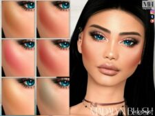 Sims 4 Blush Makeup Mod: Madalyn Blush N11 (Featured)