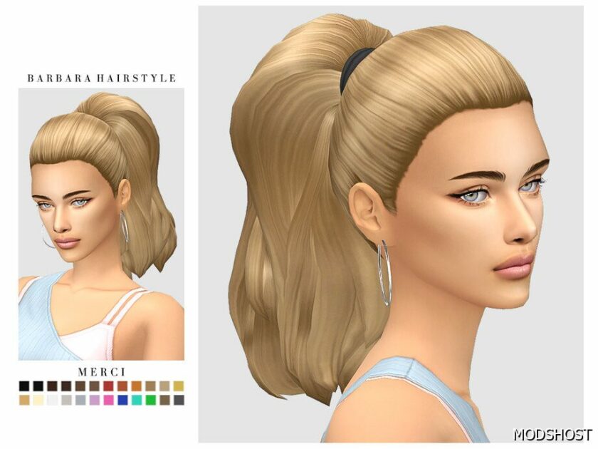 Sims 4 Female Mod: Barbara Hairstyle (Featured)