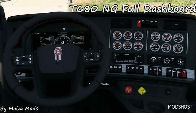 ETS2 Kenworth Interior Mod: SCS T680 NG Full Dashboard V0.4 (Featured)