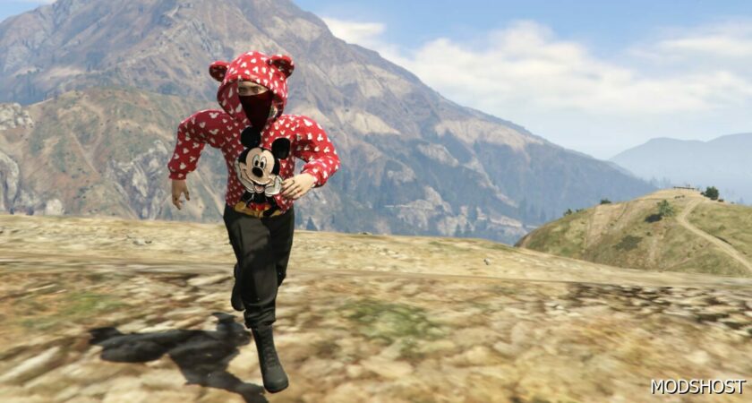 GTA 5 Player Mod: Micky Mouse Onesie for MP Male / Female (Featured)