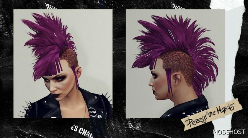 GTA 5 Player Mod: Punk Mohawk Hair for MP Female V1.1 (Featured)